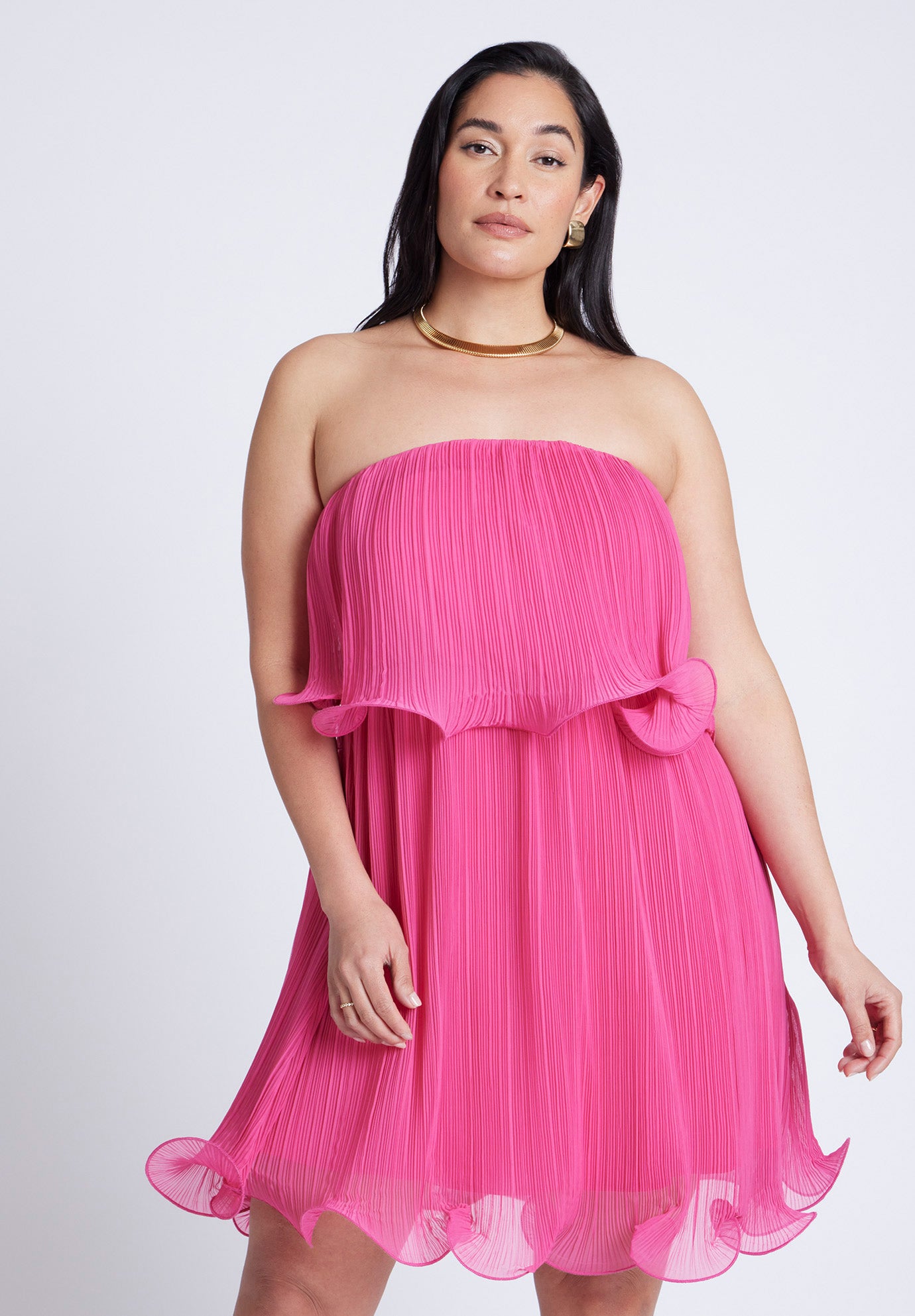 Ruffle Hem Mini Dress image number 1