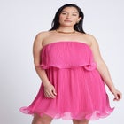 Ruffle Hem Mini Dress image number null