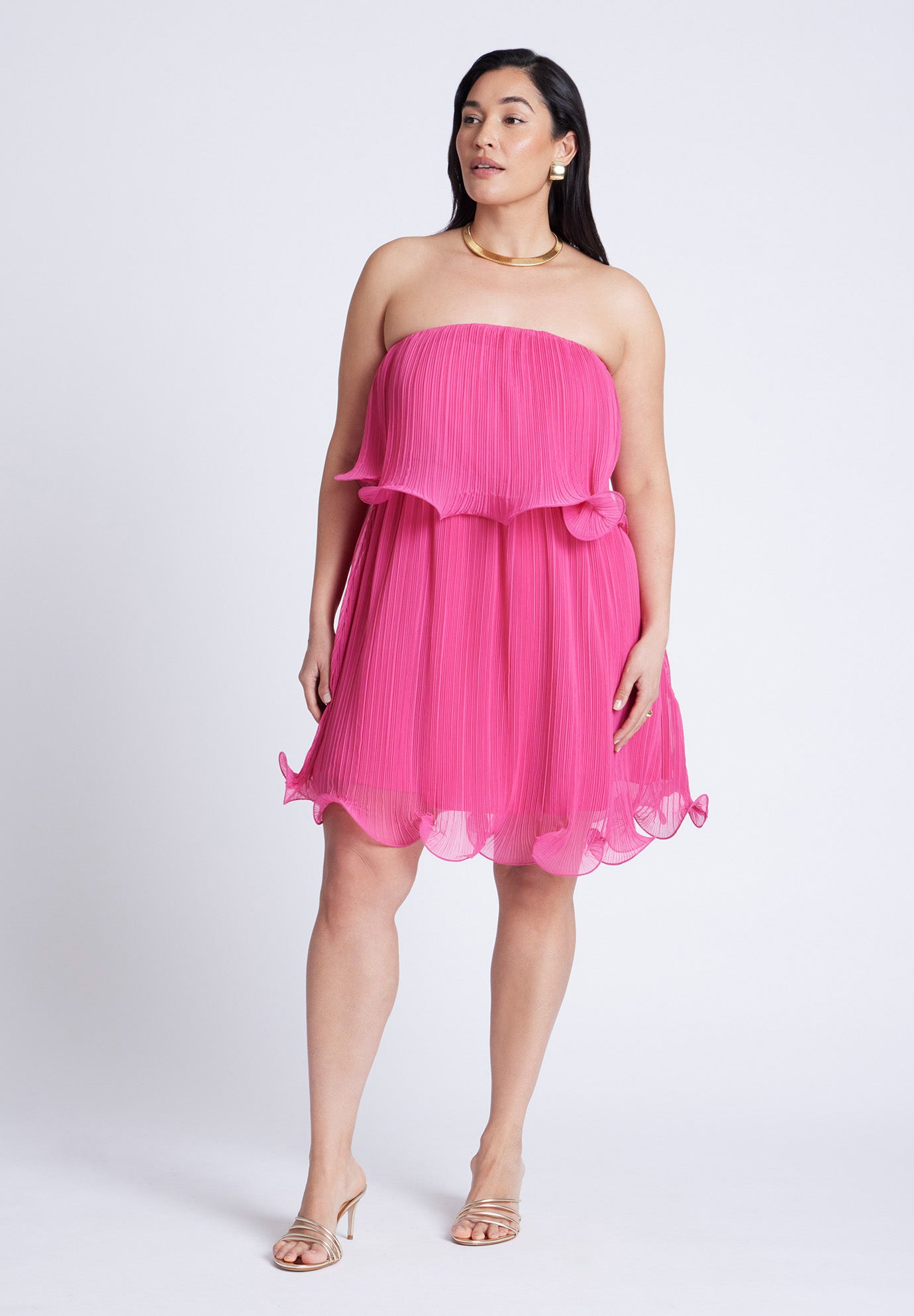 Ruffle Hem Mini Dress image number 3