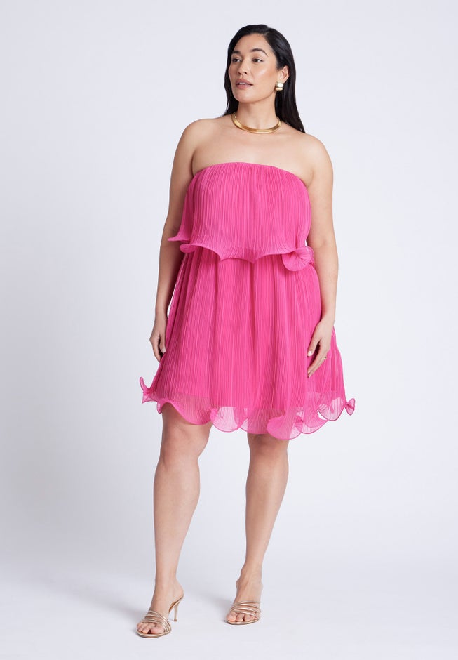 Ruffle Hem Mini Dress image number 3