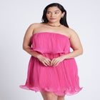 Ruffle Hem Mini Dress image number null