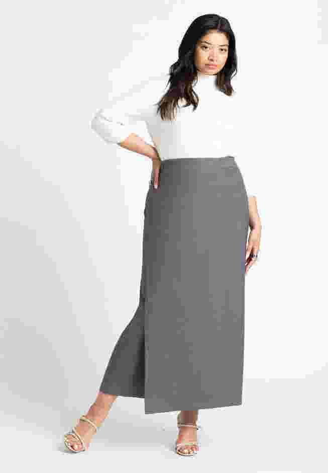 Maxi Structured Wrap Skirt image number 0