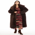 Shaggy Faux Fur Coat image number null