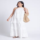 Lace Detail Aline Dress image number null