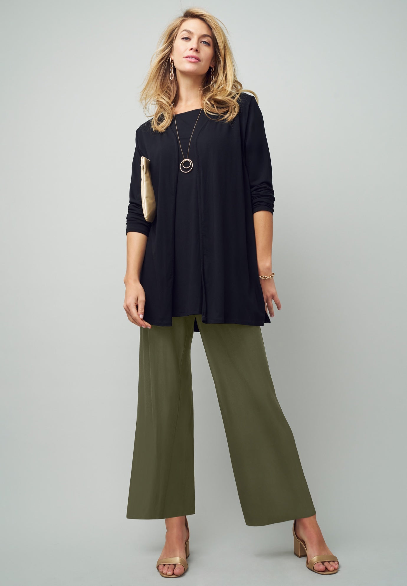 Everyday Stretch Knit Wide Leg Pant image number 3