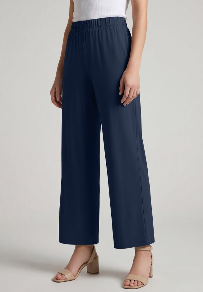 Everyday Stretch Knit Wide Leg Pant image number 1