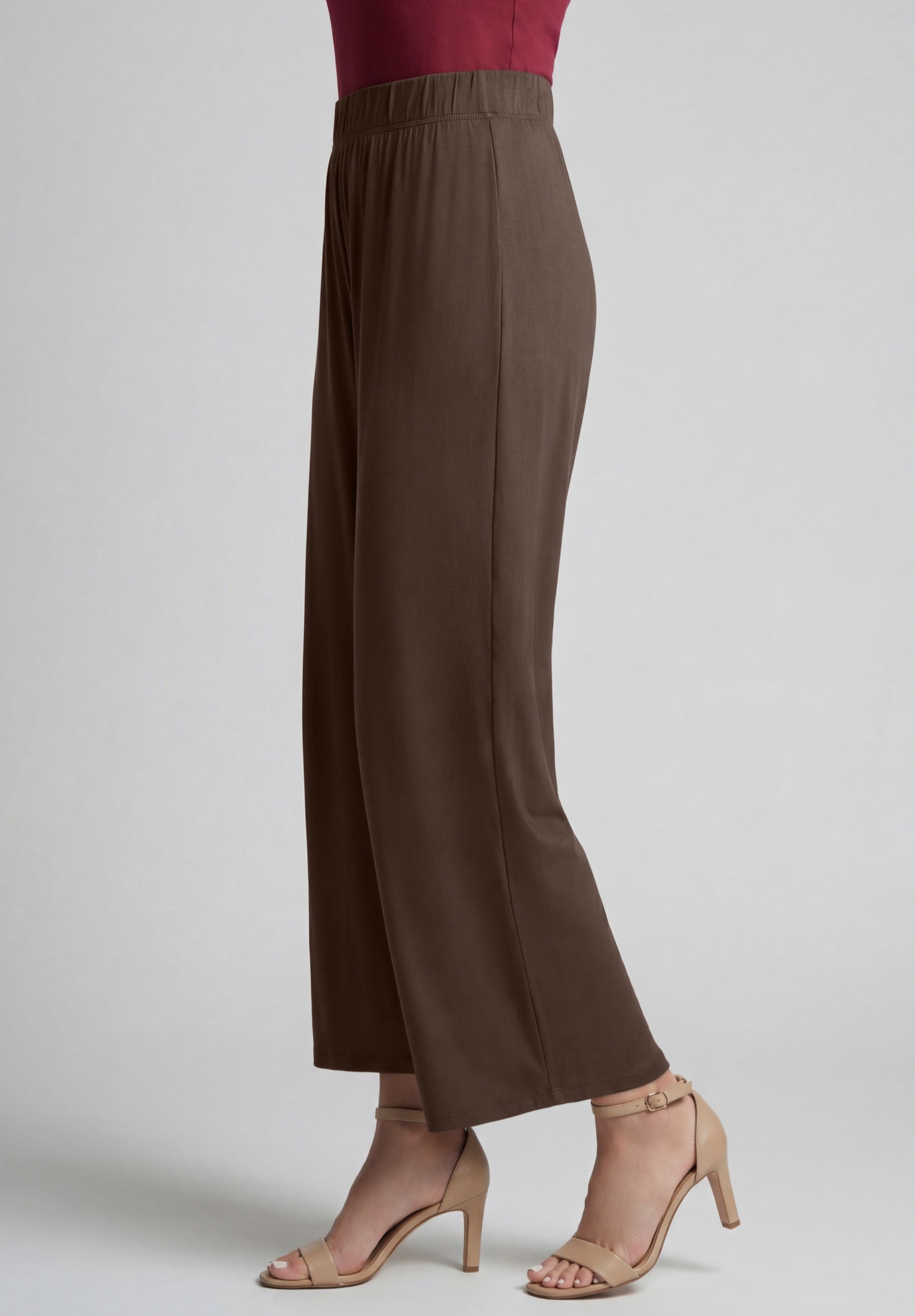 Everyday Stretch Knit Wide Leg Pant image number 1