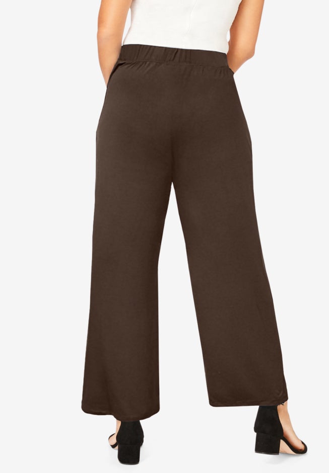 Everyday Stretch Knit Wide Leg Pant image number 1