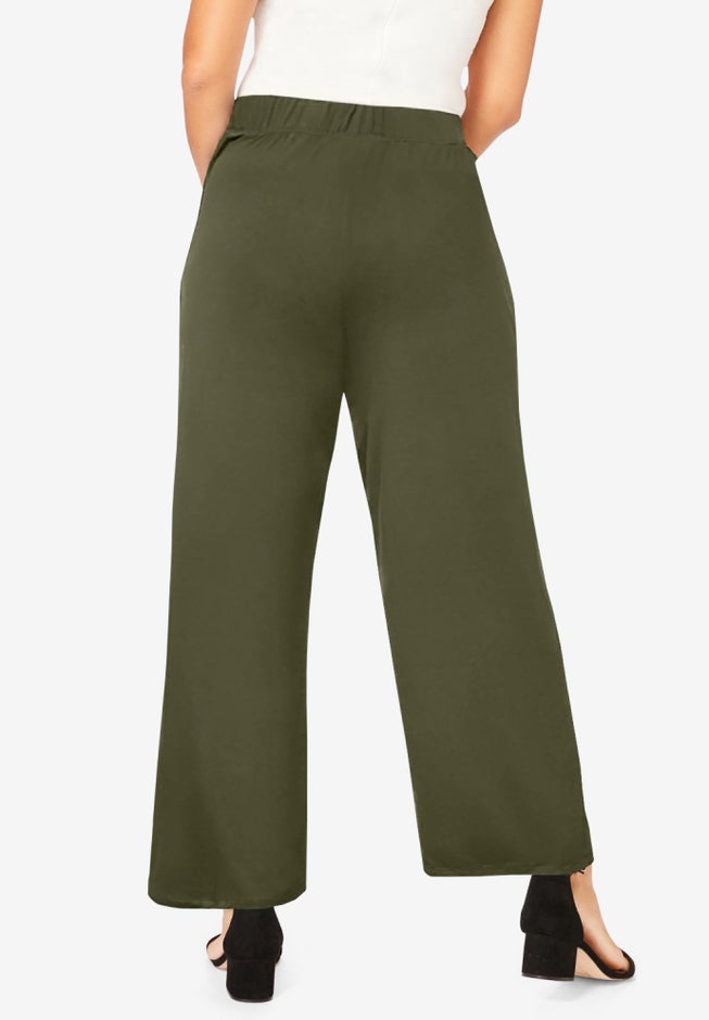 Everyday Stretch Knit Wide Leg Pant image number 2