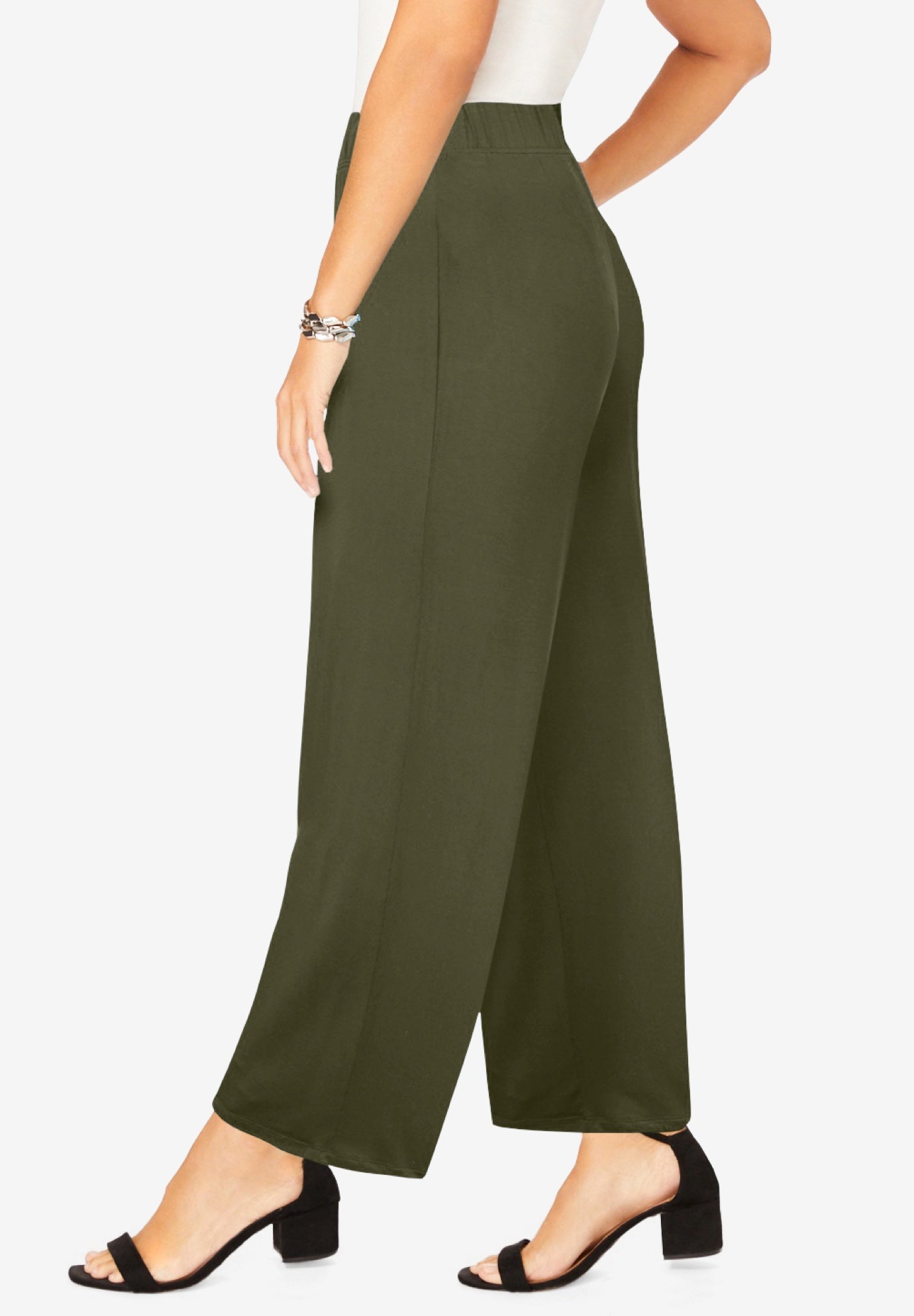 Everyday Stretch Knit Wide Leg Pant image number 1