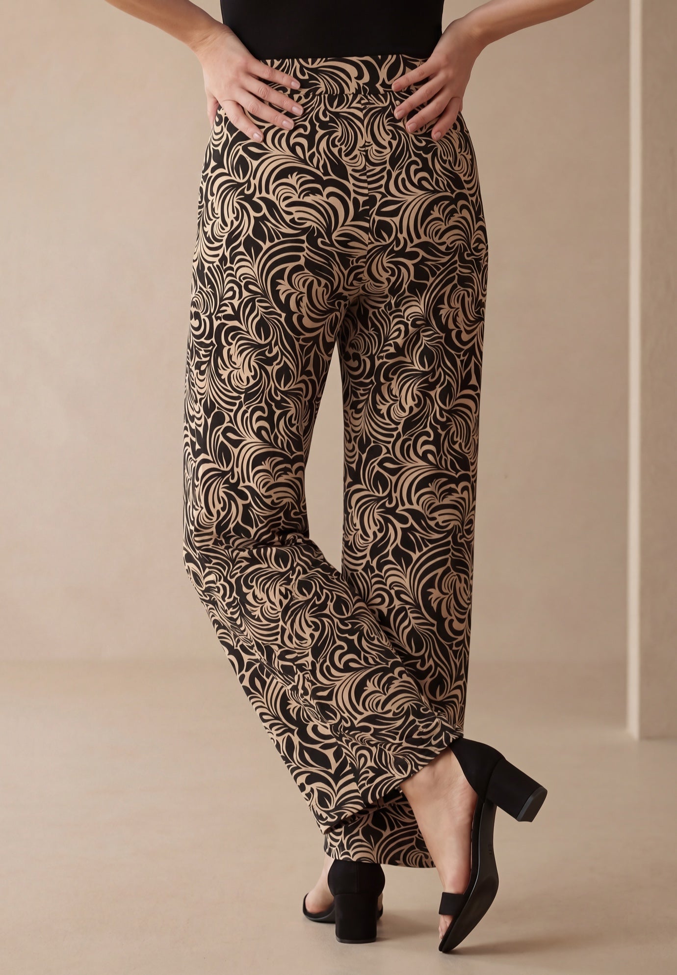 Everyday Stretch Knit Wide Leg Pant image number 1
