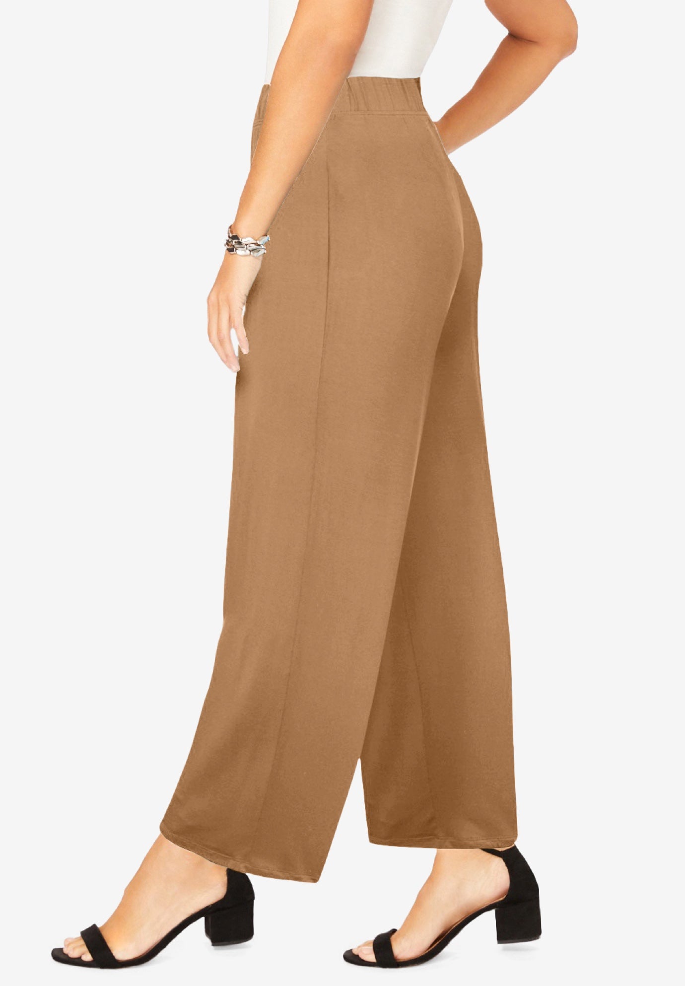 Everyday Stretch Knit Wide Leg Pant image number 1