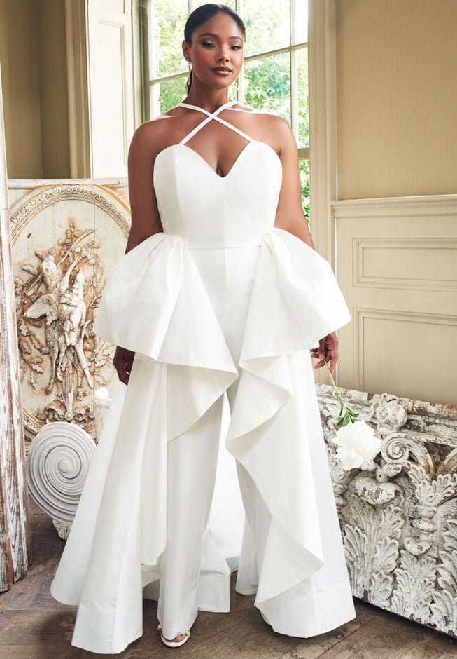 Bridal by ELOQUII Maxi Ruffle Top image number null