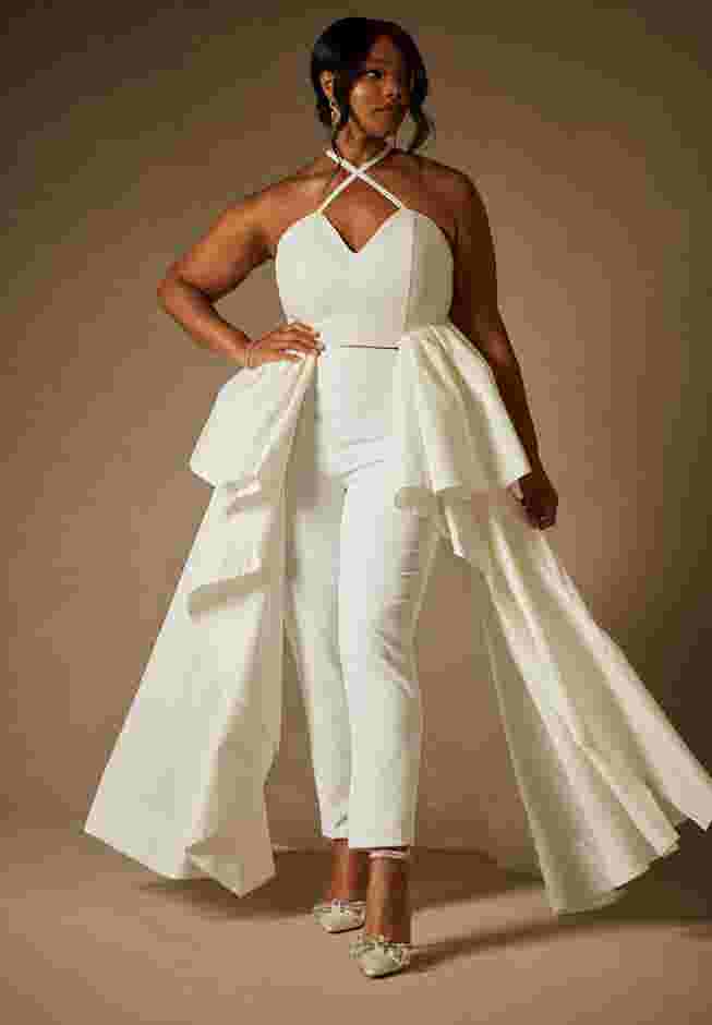 Bridal by ELOQUII Maxi Ruffle Top image number 0