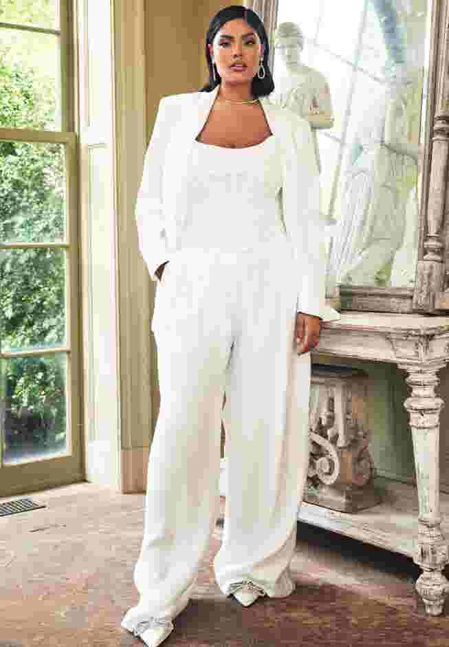 Bridal by ELOQUII Wide Leg Pant image number 3