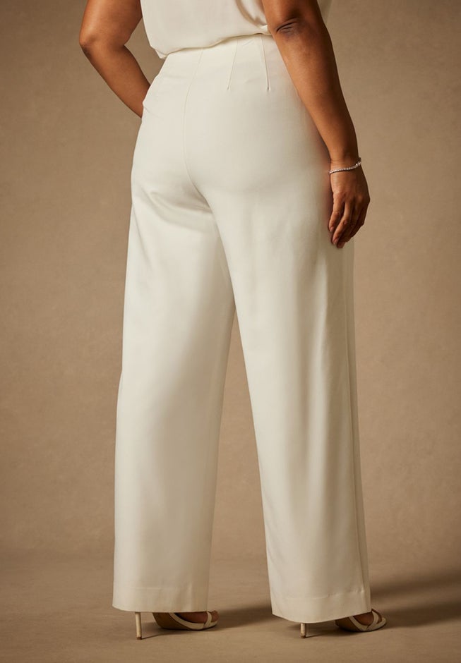 Bridal by ELOQUII High Waist Straight Leg Pant image number null