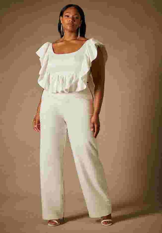 Bridal by ELOQUII High Waist Straight Leg Pant image number 0