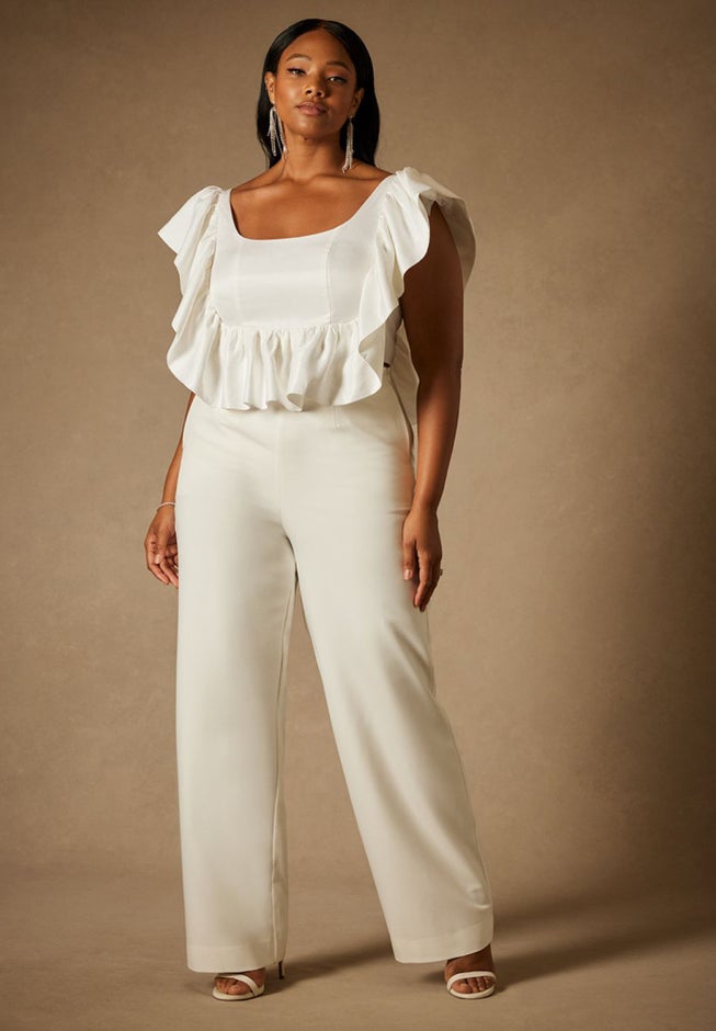 Bridal by ELOQUII High Waist Straight Leg Pant image number null