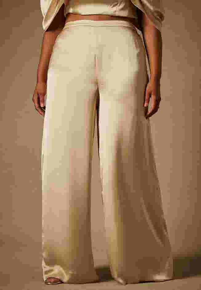 Bridal by ELOQUII Wide Leg Trouser image number 1