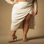 Bridal by ELOQUII Satin Draped Skirt image number null