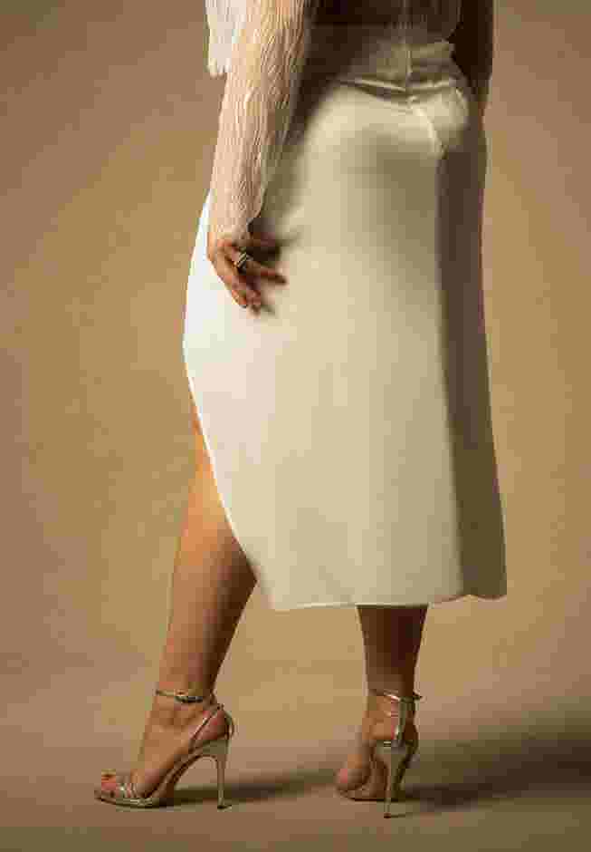 Bridal by ELOQUII Satin Draped Skirt image number 2