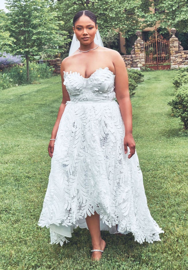 Bridal by ELOQUII Floral Hi-Lo Gown image number 3