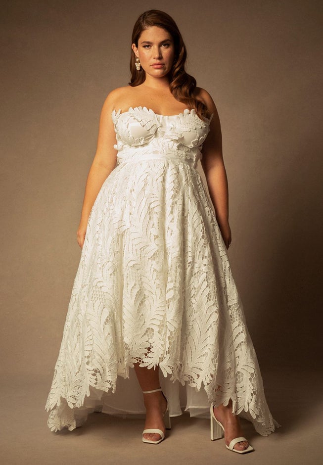 Bridal by ELOQUII Floral Hi-Lo Gown image number 0