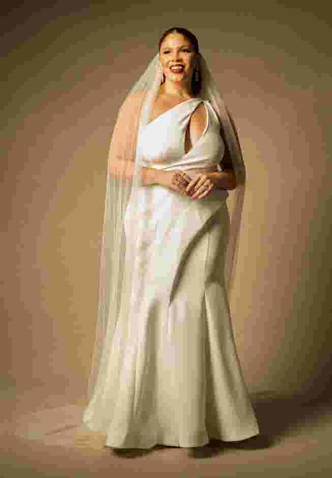 Bridal by ELOQUII Tulle Gown with Slit image number 0