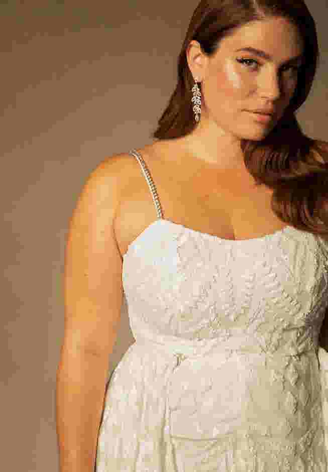 Bridal by ELOQUII Sequin Gown With Detachable Skirt image number 1