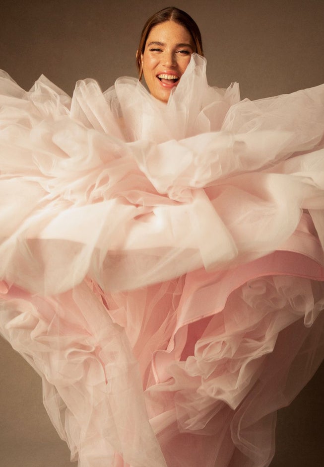 Bridal by ELOQUII Mixed Tulle Gown image number null