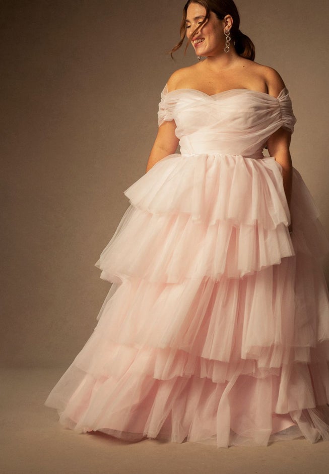 Bridal by ELOQUII Mixed Tulle Gown image number null