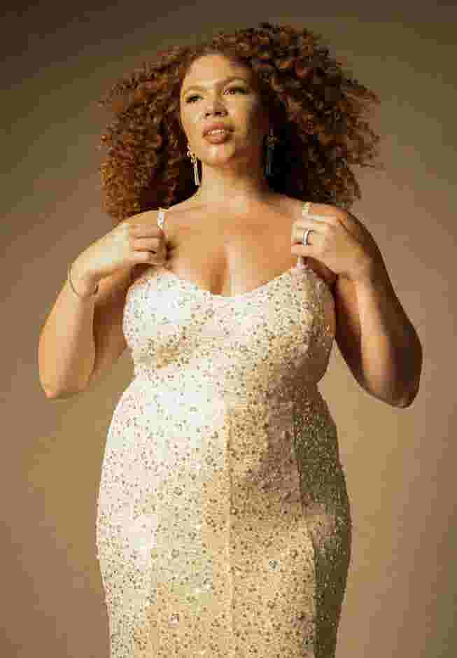 Bridal by ELOQUII Draped Sequin Gown image number 1