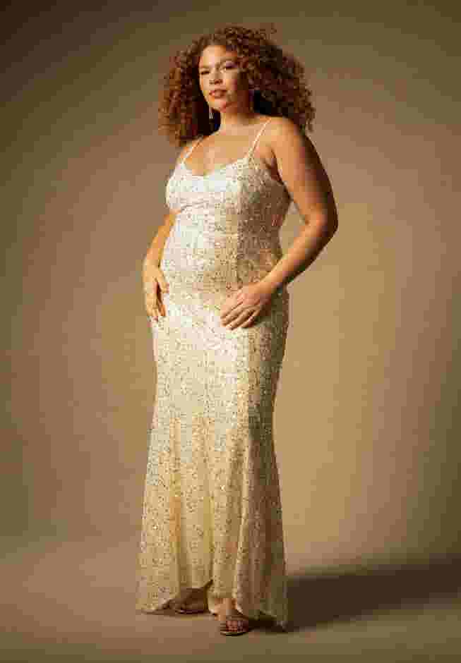 Bridal by ELOQUII Draped Sequin Gown image number 0