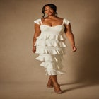 Bridal by ELOQUII Corseted Tiered Dress image number null