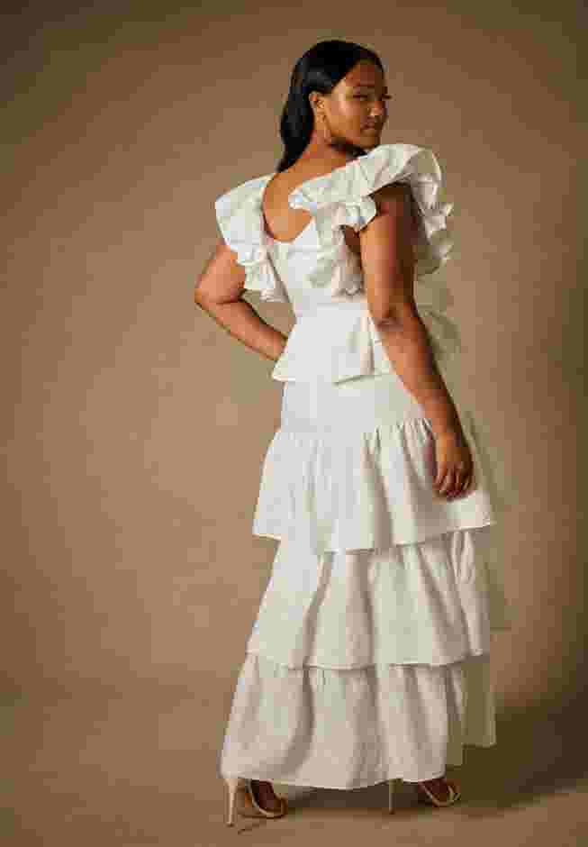 Bridal by ELOQUII Tiered Ruffle Dress image number 2