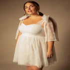 Bridal by ELOQUII Tie Shoulder Dress image number null