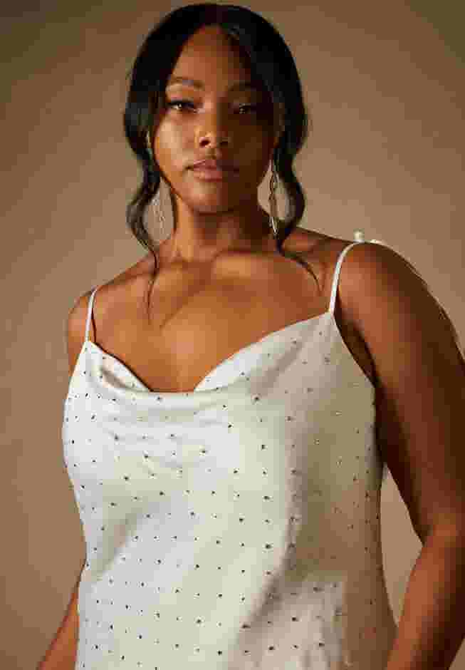 Bridal by ELOQUII Strappy Mini Dress image number 1