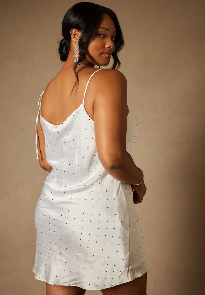 Bridal by ELOQUII Strappy Mini Dress image number null
