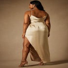 Bridal by ELOQUII High Slit Slip Dress image number null