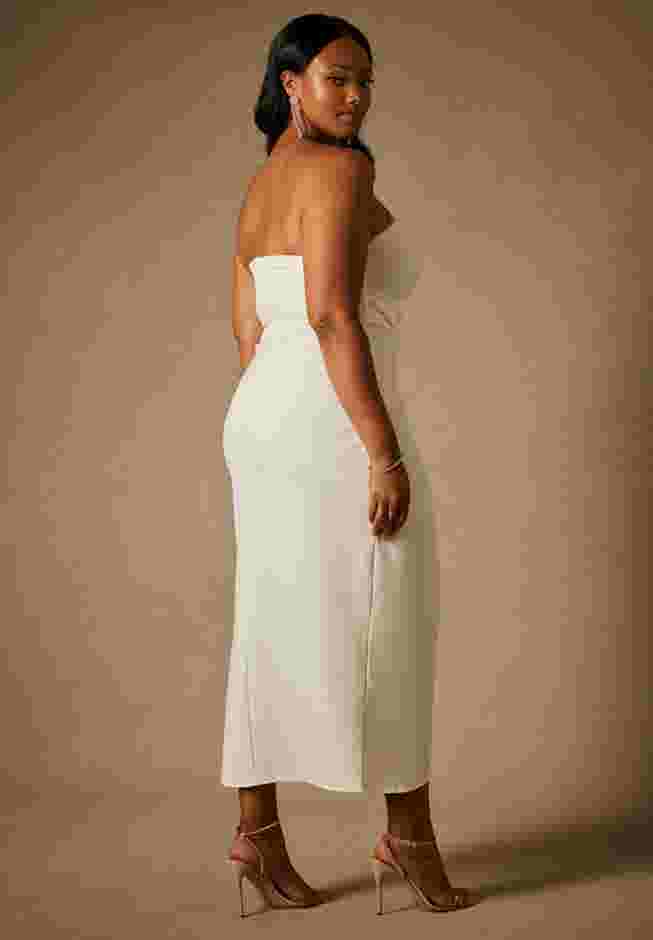 Bridal by ELOQUII Twisted Top Dress image number 2