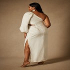 Bridal by ELOQUII One Shoulder Cutout Gown image number null