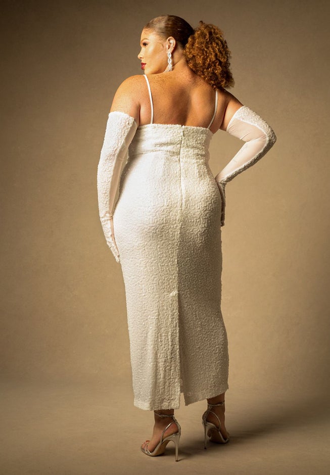 Bridal by ELOQUII Sequin Column Dress image number 2