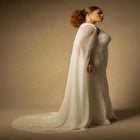 Bridal by ELOQUII Embellished Cape Gown image number null
