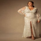 Bridal by ELOQUII Mesh Applique Gown image number null