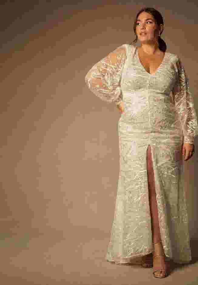 Bridal by ELOQUII Mesh Applique Gown image number 0