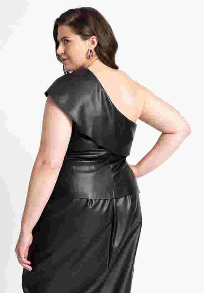 Faux Leather Bow Top image number 1