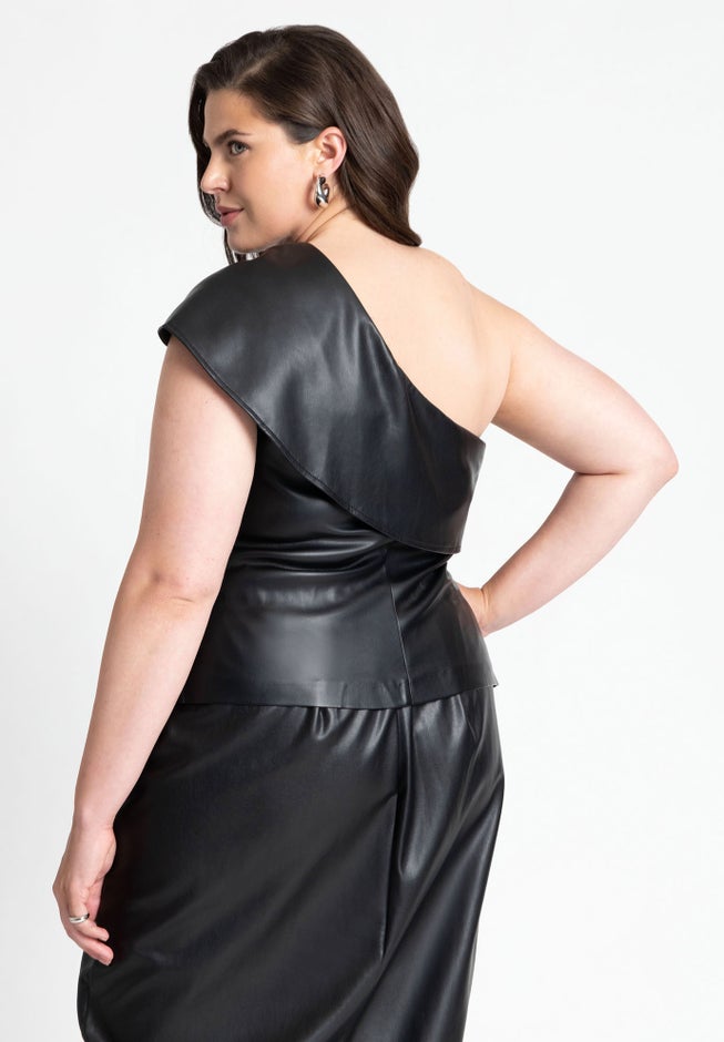 Faux Leather Bow Top image number 1