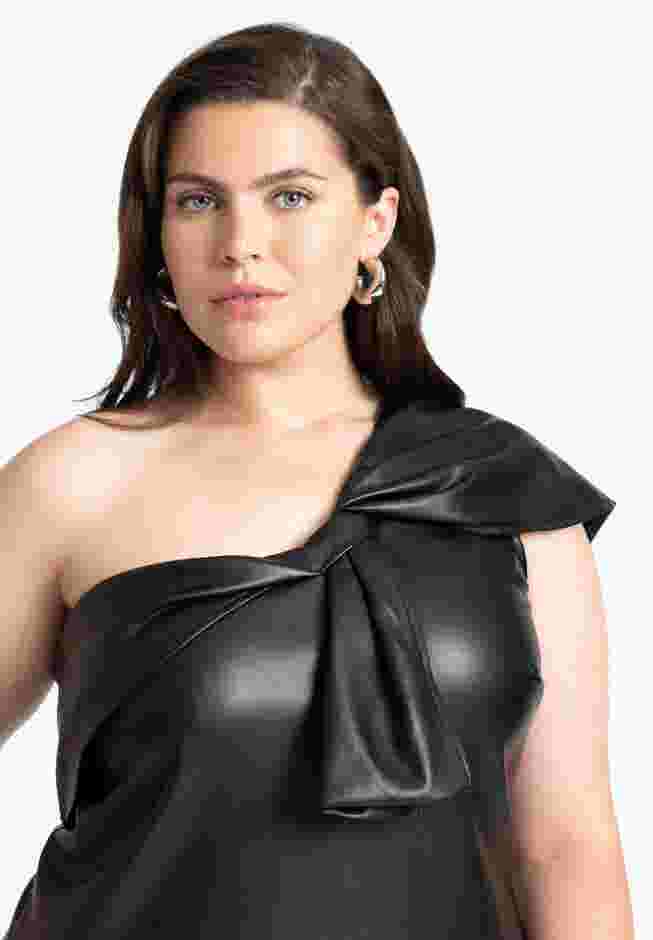 Faux Leather Bow Top image number 3