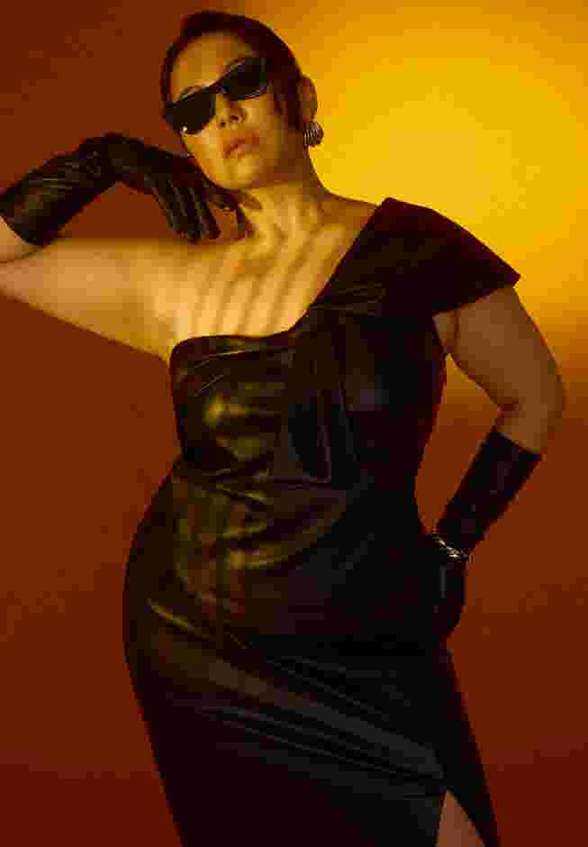 Faux Leather Bow Top image number 4