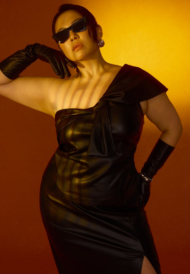 Faux Leather Bow Top image number 4